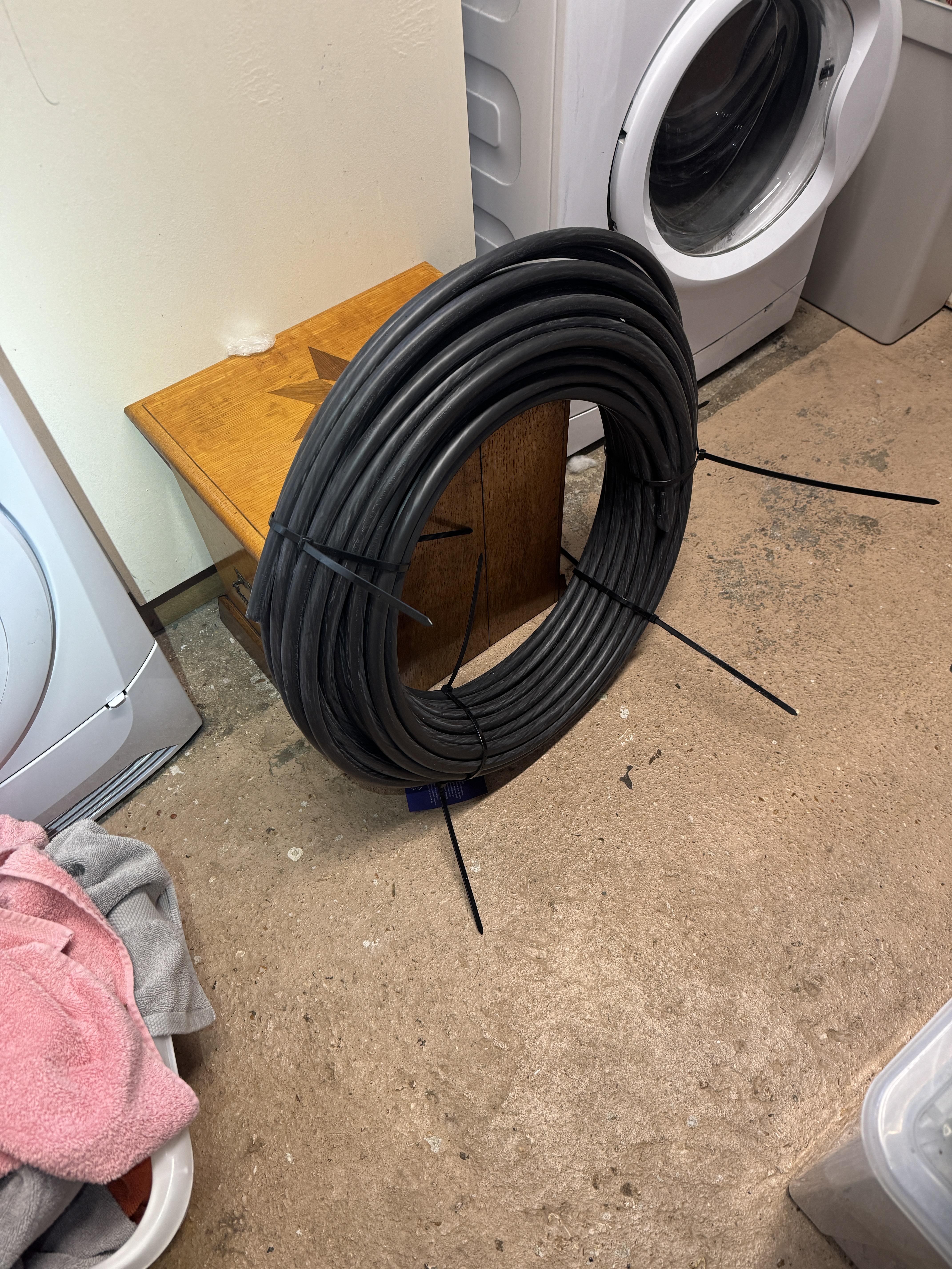 bigger cable to accommodate future requirements of summerhouse