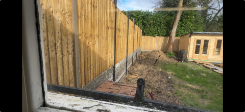 cable run across the fence to prevent damages and allow for the future groundwork