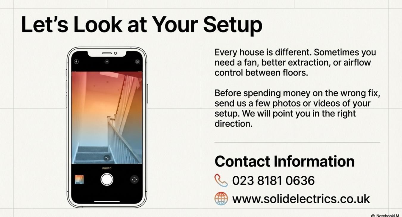 Upstairs too hot, downstairs too cold? This simple upgrade can balance your home all year round. Want to know what would work in your property? Get in touch today. 023 8181 0636 Your Local Electrician Southampton